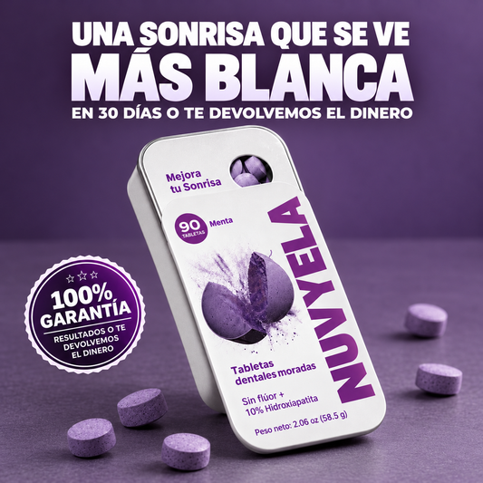 Nuvyela® Pasta Dental en Tabletas Moradas